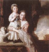 Sir Joshua Reynolds The Countess Spencer with her Daughter Georgiana Spain oil painting artist